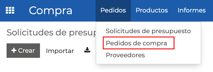 Imagen 2: Pedidos de compra Imagen 2: Pedidos de compra